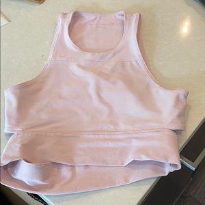 Outdoor Voices Pink Slash Back crop top